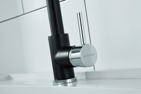 Смеситель для кухни Paulmark KASSEL Ka214311-401 на раковину антрацит без термостата